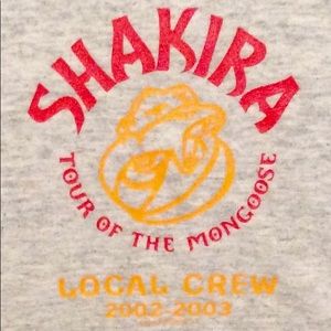 RARE SHAKIRA 2002-03 Tour of the Mongoose T-Shirt